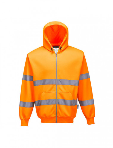 Warnschutz-Hoodie mit Reißverschluss, orange Portwest