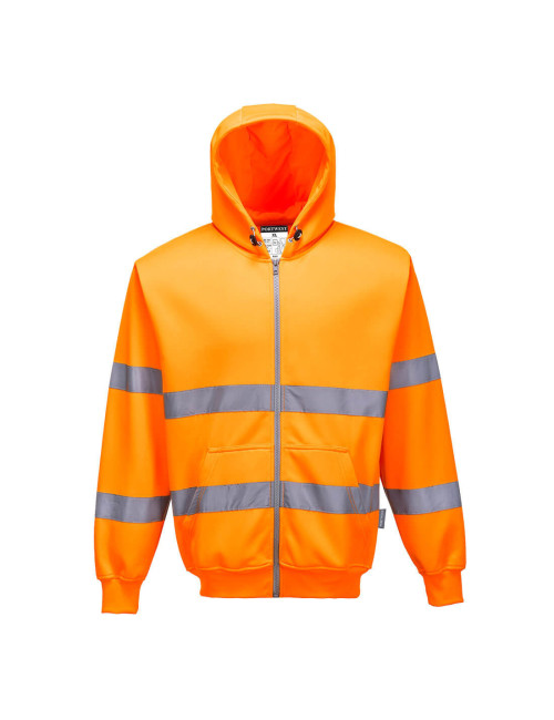 Hi-vis zipper hoodie orange Portwest