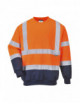Zweifarbiges, gut sichtbares Sweatshirt von Portwest in Orange/Marineblau