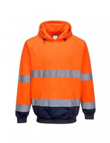 Two tone hoodie orange/navy Portwest