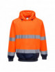 2Two tone hoodie orange/navy Portwest