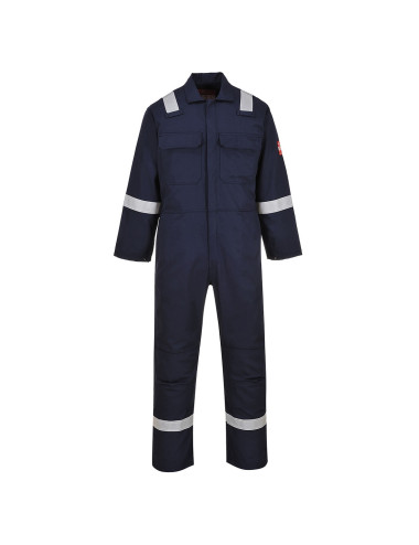 Bizweld iona flame retardant coverall navy tall Portwest