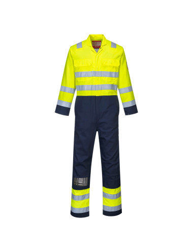 Bizflame pro antistatic hi-vis coverall yellow/navy Portwest
