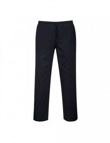 Drawstring black tall trousers Portwest