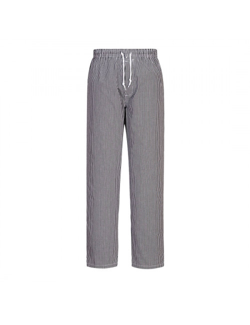 Bromley chef trousers black check Portwest