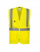 Executive hi-vis vest with tablet pocket yellow Portwest