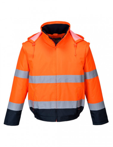 Essential hi-vis 2-in-1 jacket orange/navy Portwest