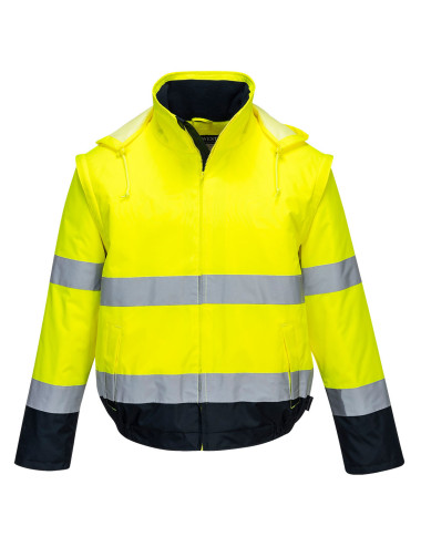 Essential hi-vis 2-in-1 jacket yellow/navy Portwest