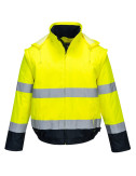 2-in-1-Warnjacke Gelb/Marineblau Portwest