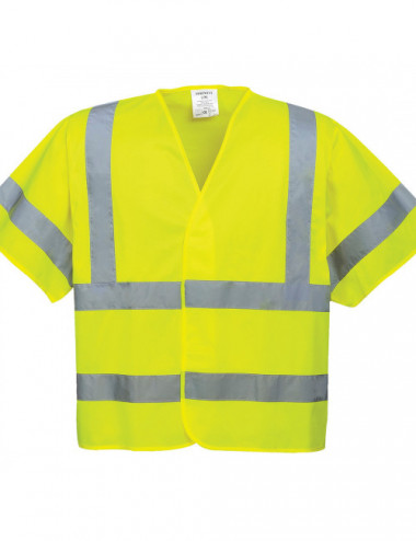 Hi-vis short sleeve vest yellow Portwest
