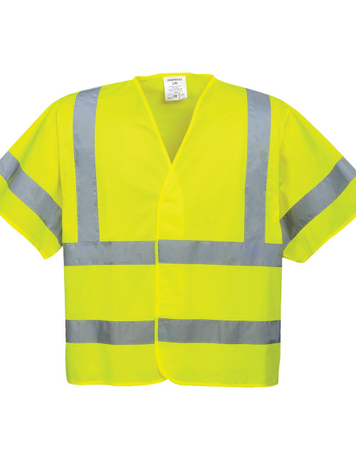 Hi-vis short sleeve vest yellow Portwest