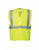 2Hi-vis vest with horizontal and vertical tape yellow Portwest