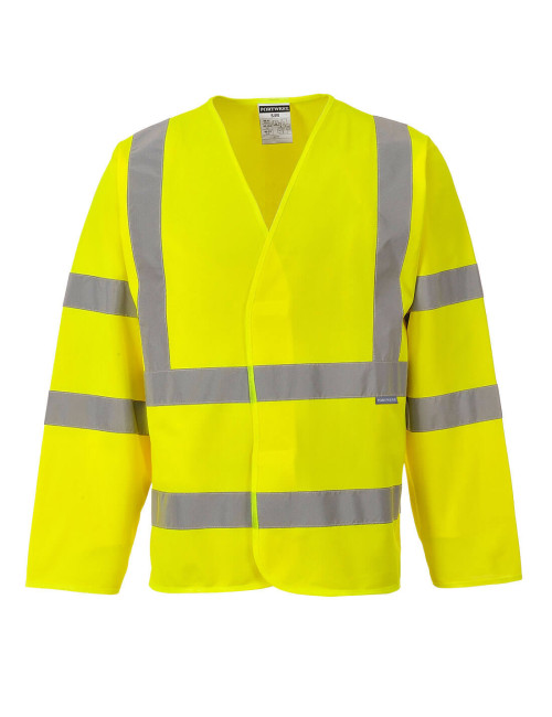 Hi-vis long sleeve vest yellow Portwest