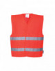 Hi-vis with two horizontal tapes red Portwest