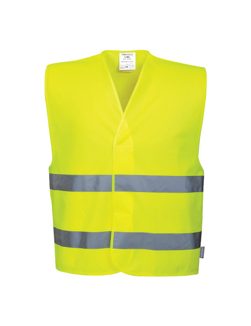 Hi-vis with two horizontal tapes yellow Portwest