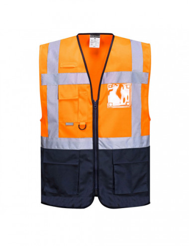 Executive warsaw vest orange/navy Portwest