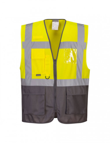 Executive warsaw vest yellow/grey Portwest