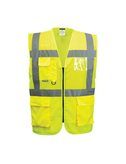 Executive madrid mesh safety vest yellow Portwest