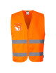 Orangefarbene Portwest-Warnweste aus Polyester-Baumwollgewebe