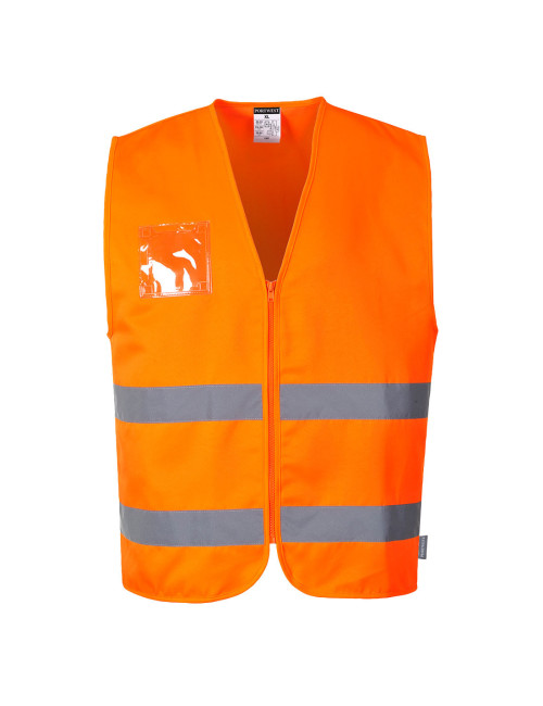 Hi-vis polyester cotton vest orange Portwest