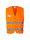 Orangefarbene Portwest-Warnweste aus Polyester-Baumwollgewebe