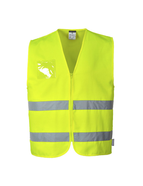 Hi-vis polyester cotton vest yellow Portwest