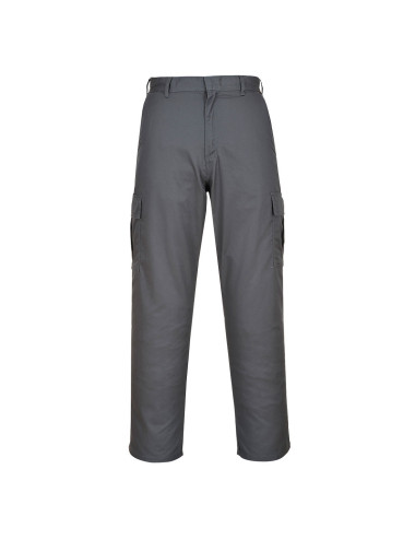 Gray tall cargo trousers Portwest