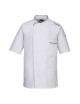Surrey short sleeve chef jacket white Portwest