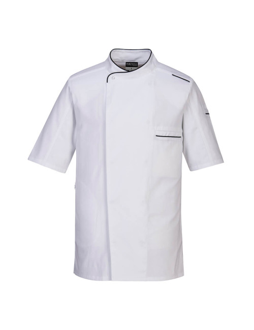 Surrey short sleeve chef jacket white Portwest