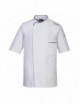 2Surrey short sleeve chef jacket white Portwest
