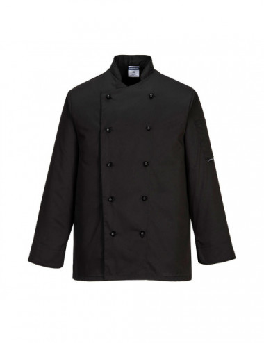 Somerset chef jacket black Portwest