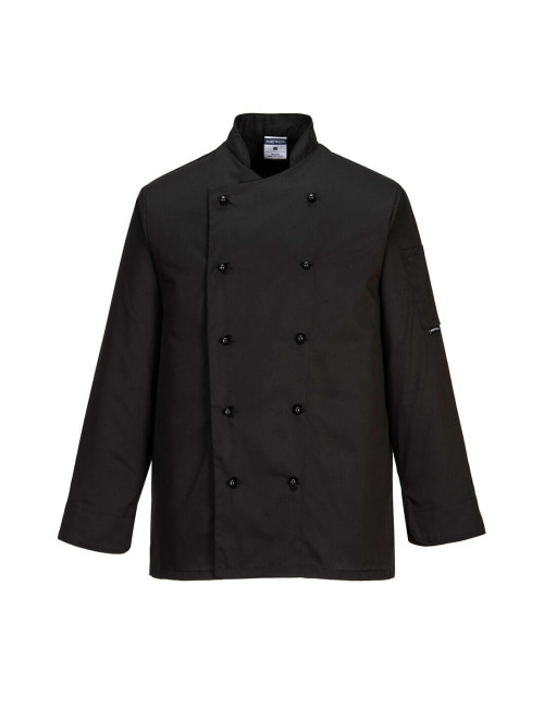 Somerset chef jacket black Portwest