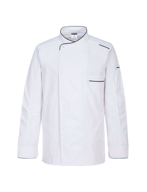 Surrey long sleeve chef sweatshirt white Portwest