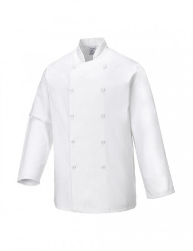 Bluza kucharska sussex biały Portwest