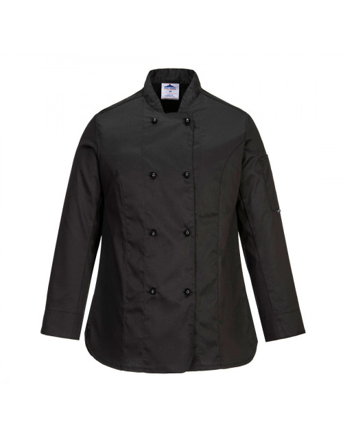 Chef rachel long sleeve sweatshirt black Portwest