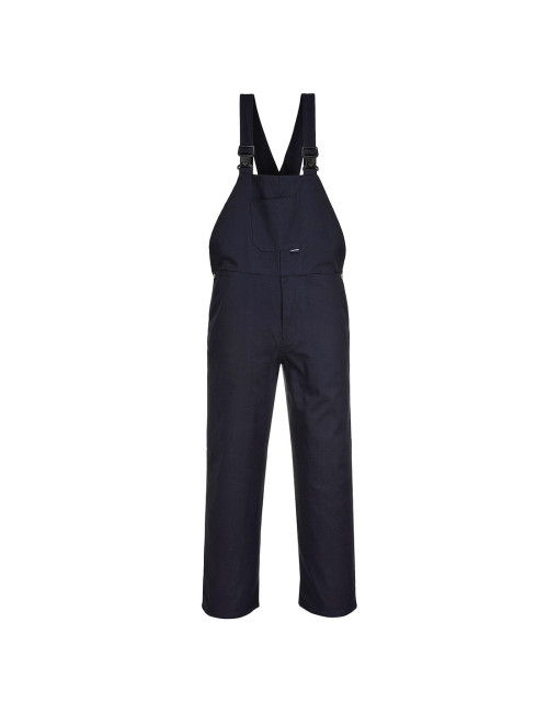 Cotton bib pants navy Portwest