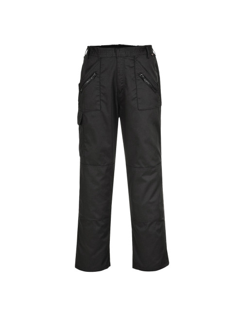 Elastic waist action cargo pants black Portwest