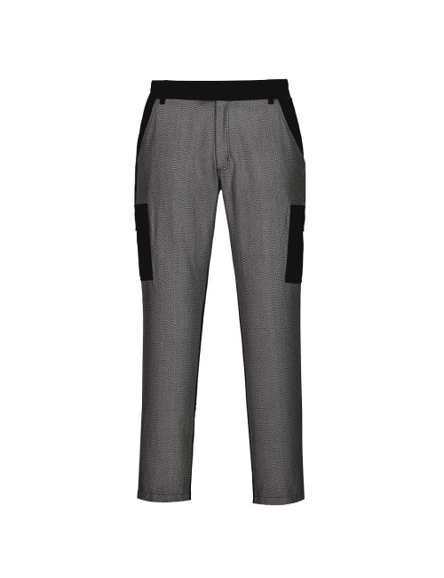 Cut front cargo pants black Portwest