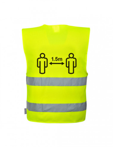 1.5m distance vest yellow Portwest