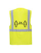 Executive distance vest 2m yellow Portwest