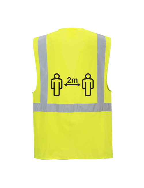 Executive distance vest 2m yellow Portwest