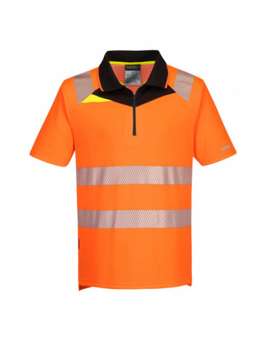 Dx4 short sleeve hi-vis polo jacket orange/black Portwest