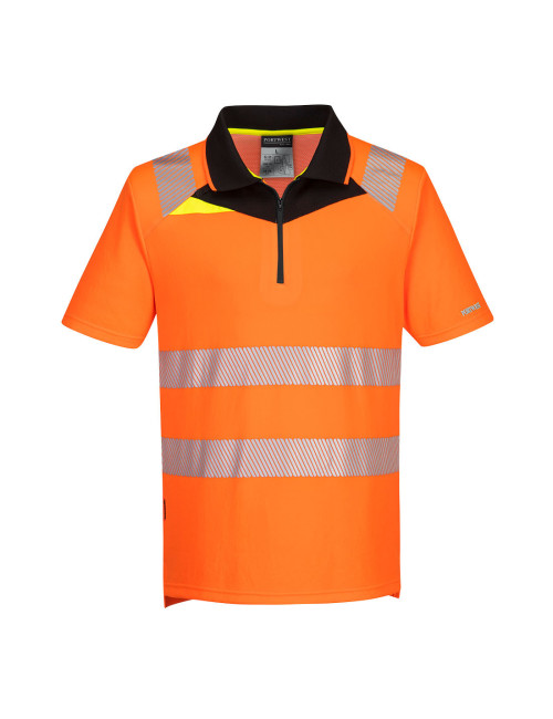 Dx4 short sleeve hi-vis polo jacket orange/black Portwest