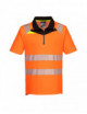 2Dx4 short sleeve hi-vis polo jacket orange/black Portwest