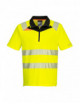 Dx4 short sleeve hi-vis polo jacket yellow/black Portwest