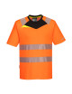 Dx3 Kurzarm-Warn-T-Shirt Orange/Schwarz Portwest