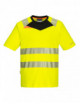 2Dx3 Kurzarm-Warn-T-Shirt gelb/schwarz Portwest