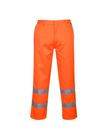 Polyester cotton hi-vis trousers orange Portwest