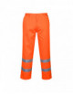2Polyester cotton hi-vis trousers orange Portwest