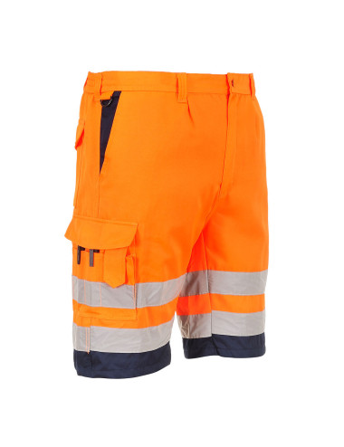 Portwest Warnschutzshorts in Orange/Marineblau